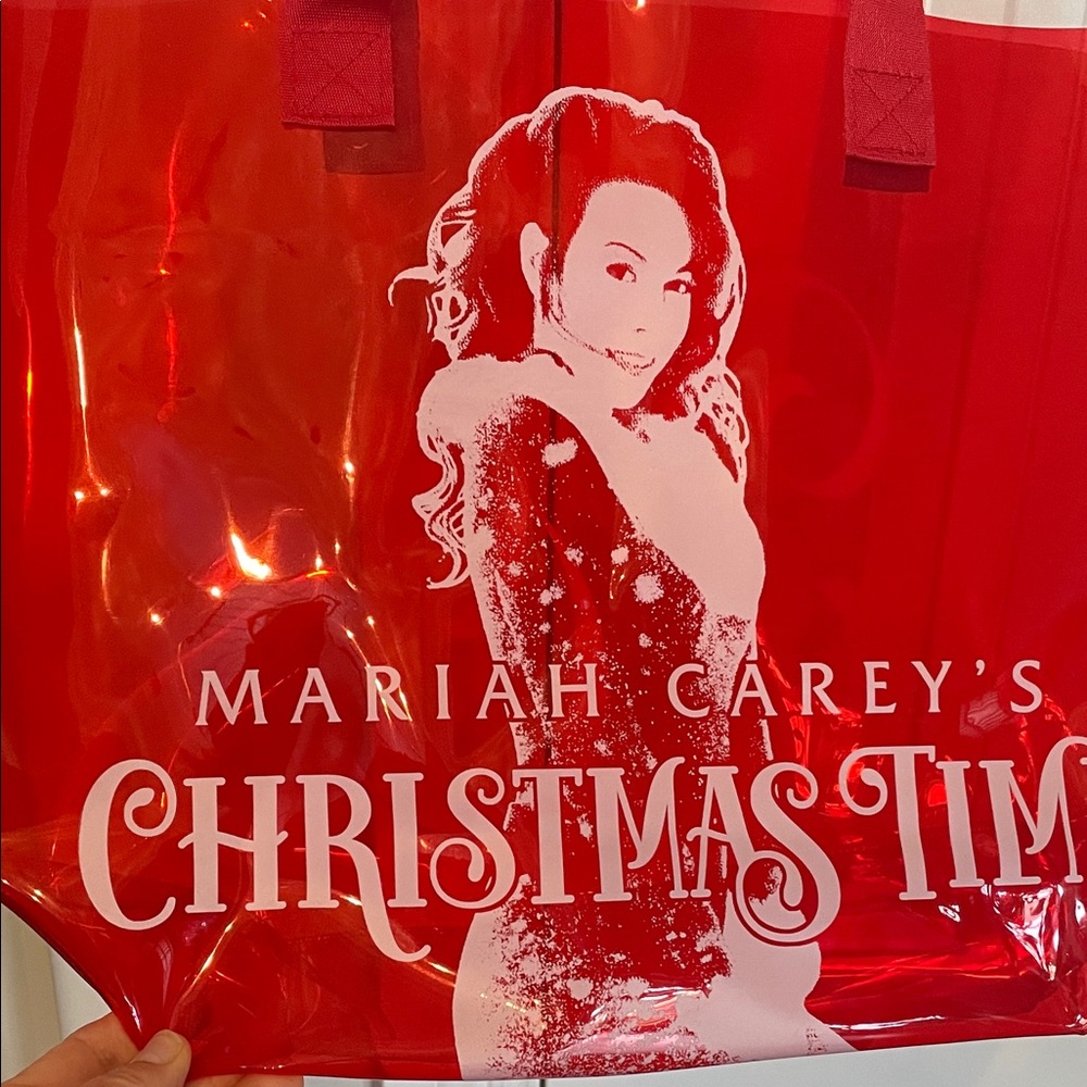 Red Mariah Carey Christmas Tote